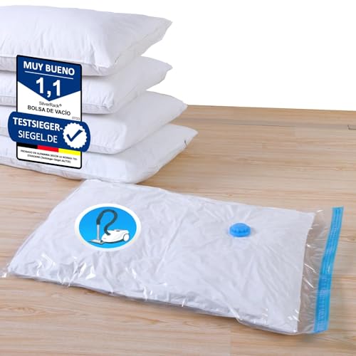 Saco de Encaixe a Vácuo SILVERRACK 6 Unidades SilverRack - Sacolas de armazenamento doméstico - encaixe a vácuo, bolsa para roupa, branco, 6 unidades