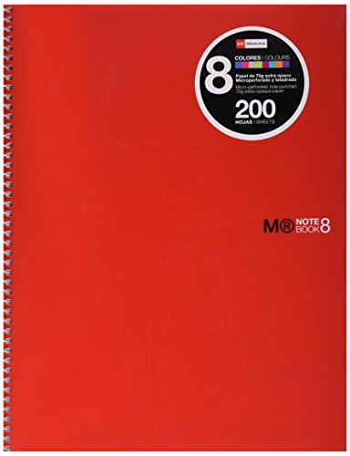 Caderno MIQUELRIUS Liso (A4 - Vermelho - Quadriculado) MIQUELRIUS - Cadernos e bloco de notas - a4, vermelho, quadriculado, escolar