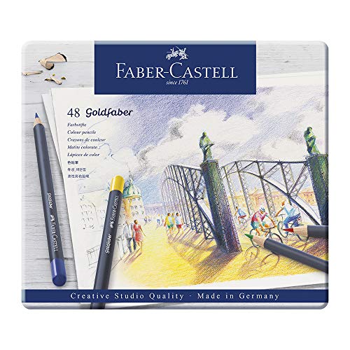 Lápis de Cor FABER CASTELL Goldfaber Aquarell Faber-Castell - Lápis - traço suave, mina resistente, tinta à base de pigmentos, base água