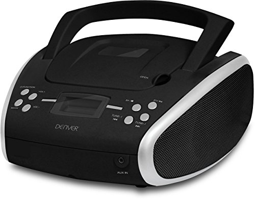 Rádio DENVER ELECTRONICS TC-24 Preto, Prateado Denver - Áudio - digital, fm, CD-R, CD-RW, 2 w