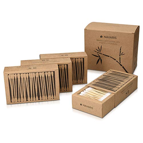 Conjunto de 800 Pessoas com Bambu e Algodão Navaris - Hastes de algodão - bambu, algodão, conjunto, 800 pessoas