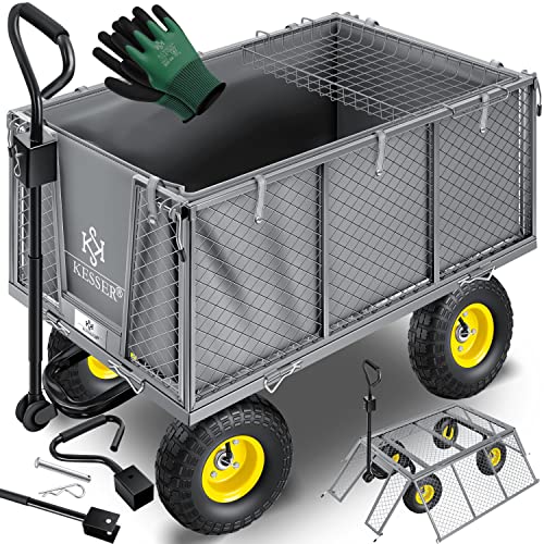 Carrinho de Jardim KESSER 550 Kg (Verde - Plástico) KESSER - Macacos e empilhadores - polipropileno, plástico, 550 kg, verde