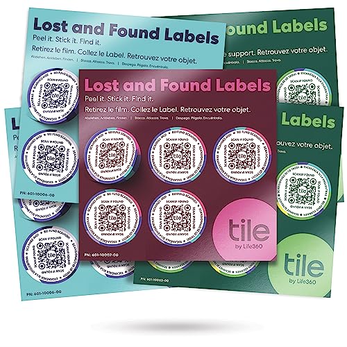 Etiqueta para Impressão LOST & FOUND Labels TILE - Dispositivos de rastreamento gps - etiqueta, impressão, código qr, devolução