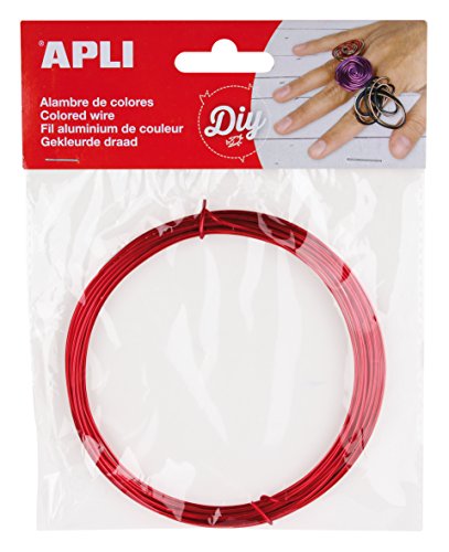 Fita para Cabelo APLI Fil Metalico Vermelho APLI - Fio utilitário - vermelho, alumínio
