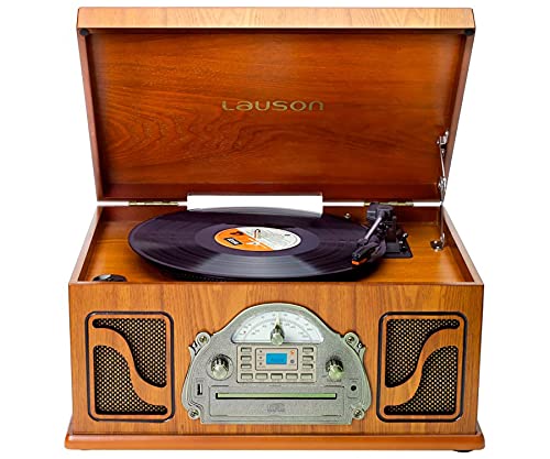 Gira-Discos LAUSON IVX22 Madeira (110-140 rpm) Lauson - Áudio - madeira, vinil, usb, aux-in, 5 W