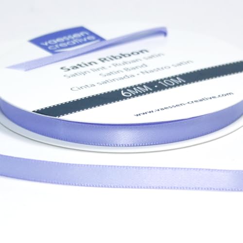 Fita de Embalar VAESSEN Creative Satin 6Mm (Lavanda) Vaessen Creative - Enfeites e acabamentos - satin, lavanda, 6mm