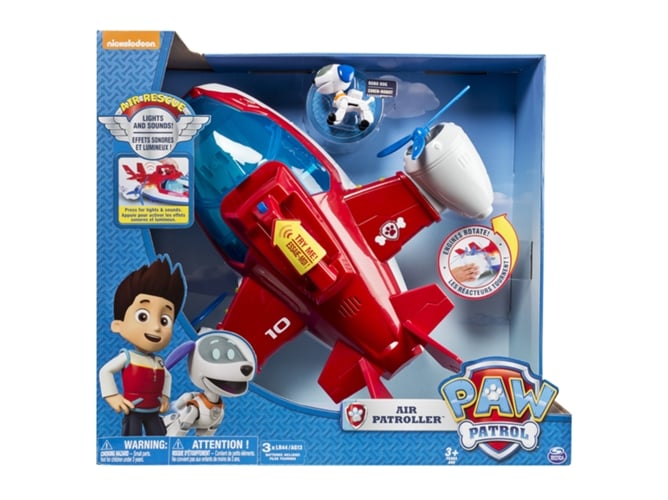 Figura de Ação THE PAW PATROL Air Patroller (Idade Mínima Recomendada: 4 anos) PAW PATROL - Conjuntos de brinquedos - helicóptero, aeronave, luzes e sons, Robo Pup