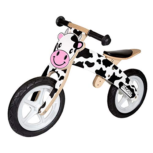Bicicleta sem Pedais WOOMAX Vaca (Idade Mínima: 3) WOOMAX - Bicicletas - sem pedais, crianças, ergonômico, 3 posições, madeira
