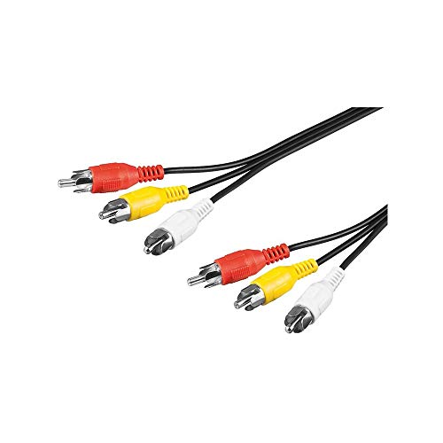 Cabo de Áudio GOOBAY (RCA - 5 m - Preto) Wentronic - Cabos de áudio e vídeo - 5 m, RCA, preto, masculino