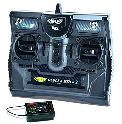 Comando Remoto para Carros R/C CARSON RC-REFLEXSTICKII Carson - Brinquedos - sem fios, preto, rectangular, aaa x 2
