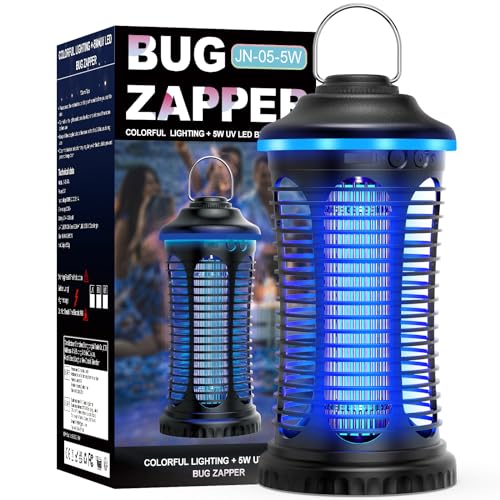Lâmpada Zapper Elétrica 4000 Mah Portátil Usb Recarregável Insect Killer 2000 V EUQQZU - Armadilhas de controle de pragas - ultrassónico, 4000 mAh, usb recarregável, mosquitos