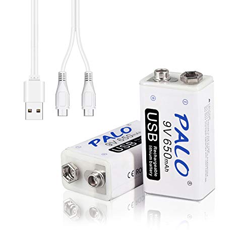 Pilha recarregável CITYORK 9V USB (2 unidades) XINGWEI - Baterias de uso geral - 650 mAh, recarregável, litio, usb