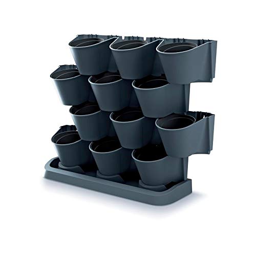 Vaso PROSPERPLAST Cascade Garden (Preto - Plástico - 68.5x19x54.6cm) Prosperplast - Vasos e canteiros - preto, plástico, 68.5x19x54.6cm