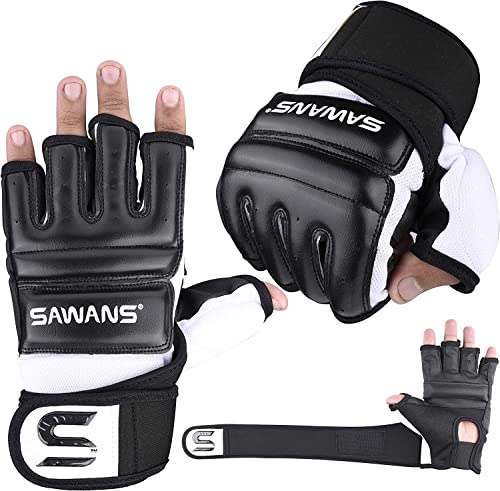 Luvas de Boxe SAWANS (Preto - 9-10 Unidades) SAWANS - Equipamento de proteção para boxe e artes marciais - preto, boxe, 9-10 unidades