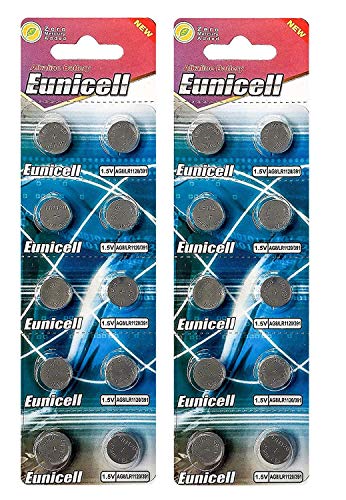 Pilha Recarregável UNICELL 20X Pilhas Alcalinas Botões Ag8 Eunicell - Baterias de uso geral - pilha recarregável, alcalina, botões Ag8, 20x1.5V