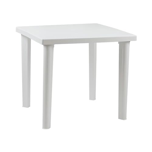 Mesa de Refeição em Resina Quadrado Branca ELEGIA 79X79X72Cm THINIA HOME - Móveis de exterior - mesa de refeição, resina, quadrado, branca, elegia