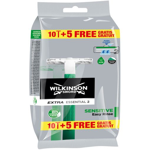 Wilkinson Sword Extra 2 Sensitive 20 Unidades WILKINSON - Lâminas e navalhas de barbear - extra 2, sensitive, 20 unidades, aço inoxidável