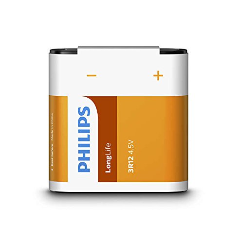 Pilha Recarregável PHILIPS 3R12L1B/00 Zinc-Carbon Philips - Baterias de uso geral - zinc-carbon, 4.5 V, 2,3 Wh
