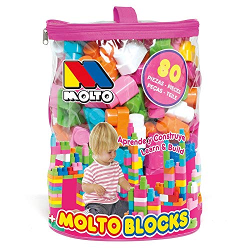 Jogo de Construção BLOSA Bloques (Idade Mínima Recomendada: 3 anos) M MOLTO - Brinquedos - blocos de madeira, construção, 3 anos, cores