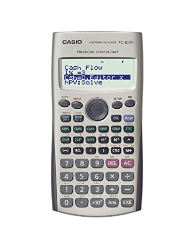 Casio Fc 100V Bolsa Calculadora Financeira Cinza Casio - Calculadoras - financeira, 4 linhas, resistente ao pó, taxas de juro