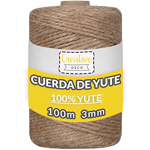 Fita CREATIVE DECO (Castanho - 100 m x 3 mm) Creative Deco - Barbante - castanho, 100 m, 3 mm