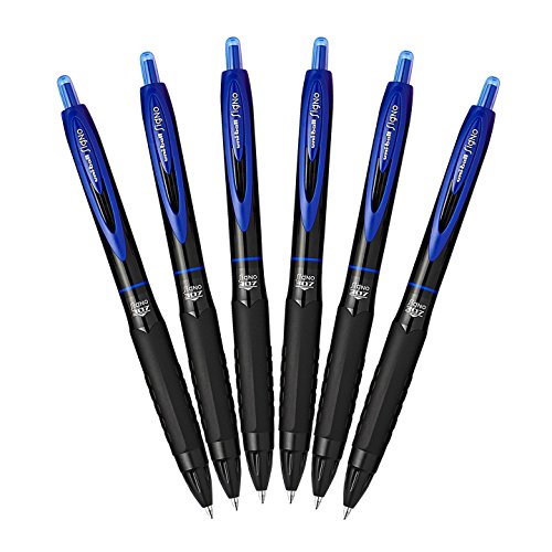 Caneta de Gel UNI-BALL 307 (Azul - 6 Unidades) UNI-BALL - Canetas - gel, azul, 6 unidades, ponta borracha