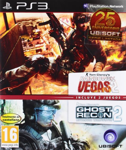 Jogo PS3 Tom Clancy's Ghost Recon: Advanced Warfighter 2 + Rainbow Six Vegas 2 Ubisoft - Software de jogos de vídeo - PS3, tom clancy, ghost recon, Advanced Warfighter 2, Rainbow Six Vegas 2