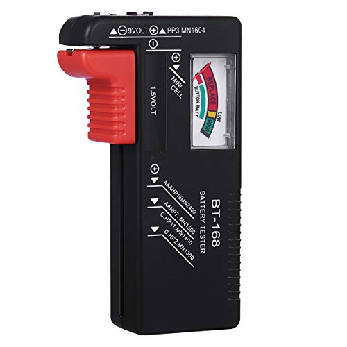 Testador de Bateria Universal Ukoco BT-168 UKCOCO - Baterias - 1.5v, 9V, indicador de cor, aa, AAA, c, D