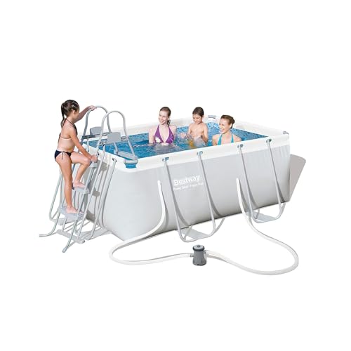Piscina Tubular BESTWAY Power Steel (287x201x100cm) Bestway Amazon ES - Brinquedos - aço, vinil, 4.531 litros, filtragem