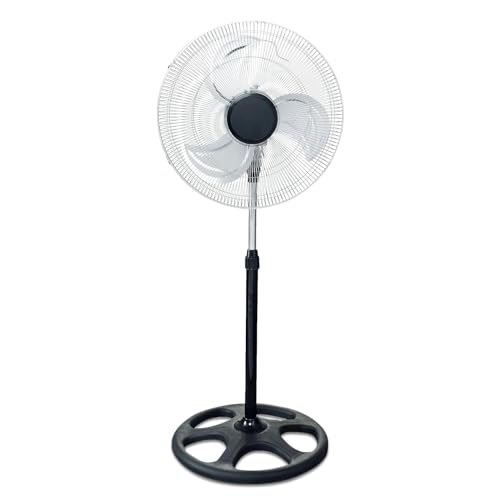 Ventoinha de Pé TIENDA EURASIA (3 velocidades - 70 W - Diâmetro: 62 cm) TIENDA EURASIA - Ventoinhas de mesa e de pedestal - 3 velocidades, 70 W, 62 cm, altura ajustável