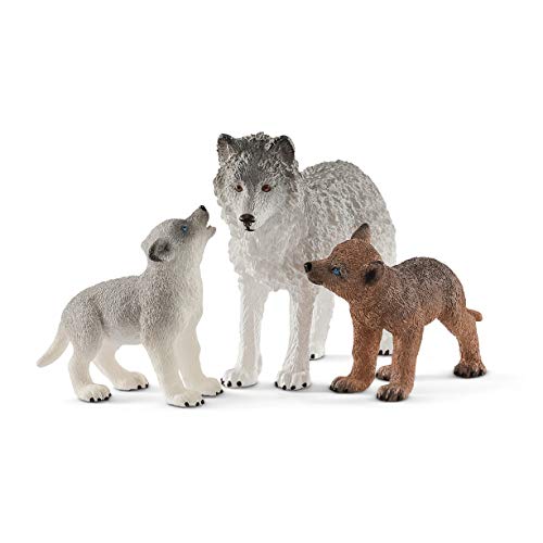 Boneco de brincar Schleich Mama Wolf with Puppies Schleich - Brinquedos - brinquedo, lobo, puppies, crianças
