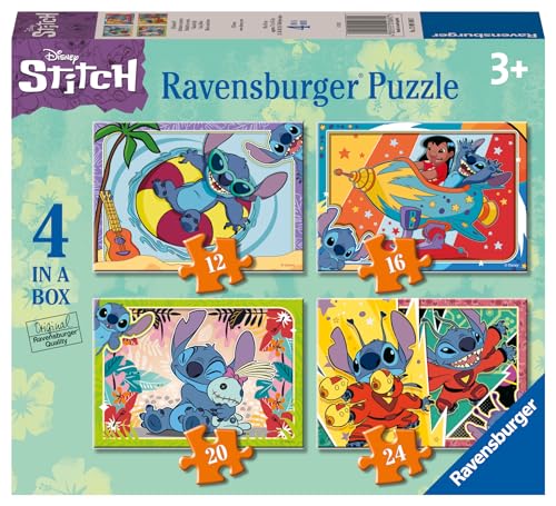 Puzzle RAVENSBURGER 16714 4 Peças Desenhos Animados Ravensburger - Quebra-cabeças - madeira, 4 puzzles, 12-24 peças, desenhos animados