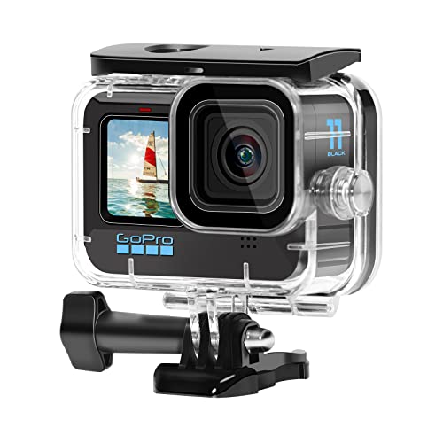 Capa Impermeável AFAITH GoPro Hero 12/11/10/9 Preto AFAITH - Peças e acessórios para câmeras - impermeável, GoPro, preto, plástico