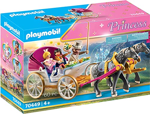 Conjunto de bonecos temáticos para crianças PLAYMOBIL 70449 PLAYMOBIL - Brinquedos - carruagem, princesa, príncipe, acessórios