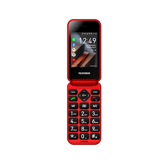 Telemóvel Sénior TELEFUNKEN S740 (2.8'' - Vermelho) Telefunken - Telemóveis - sénior, 2.8, vermelho