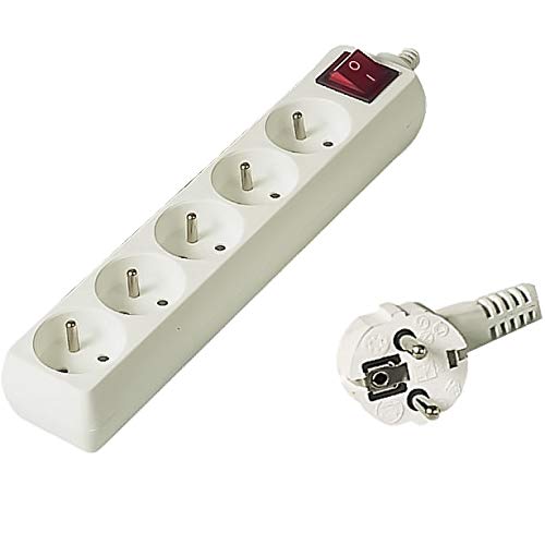 Premiumcord Pp5K-10 Extensão Elétrica 10 M 5 Ac Azul Branco PremiumCord - Fios de extensão - 10 m, 5 saídas, pvc, plástico