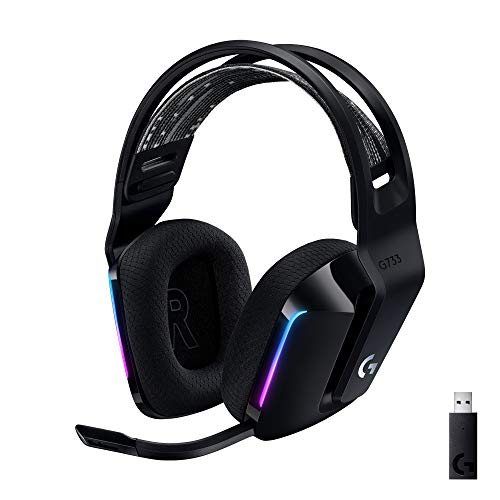 Auscultadores Gaming LOGITECH G733 (Over Ear - Com Microfone - Preto) Logitech - Fones de ouvido e headsets - over ear, com microfone, preto, gaming