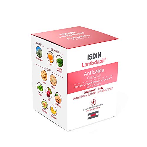 Suplemento Alimentar ISDIN Lambdaphilin (180 cápsulas) Isdin - Tratamentos para a queda de cabelo - suplemento alimentar, cabelo, pele, 180 cápsulas