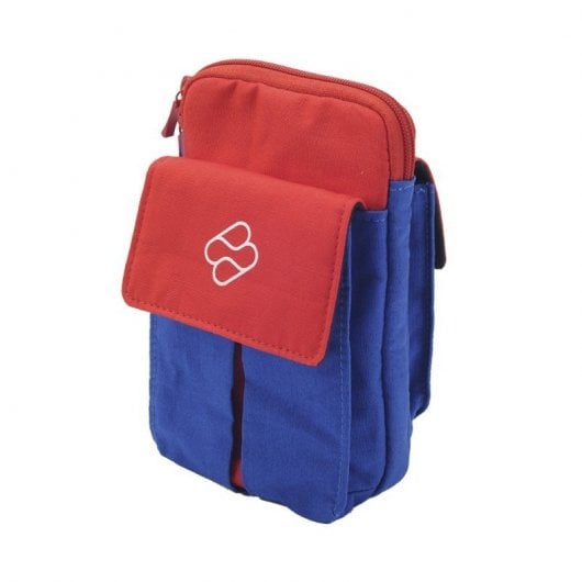 Comutador de Jogo NINTENDO Switch (Vermelho) Nintendo - Acessórios para console de jogo portátil - três bolsos, nylon resistente, fecho reforçado, comprimento ajustável