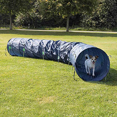 Túnel para Cães TRIXIE (Azul - Poliéster - 100 x 60 cm) TRIXIE - Equipamento de agilidade para animais de estimação - poliéster, 100 x 60 cm, azul