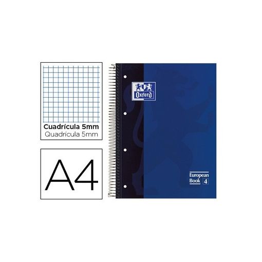 Caderno PAQ Espiral Europeanbook1 Azul A4 80H 90G Oxford - Cadernos e bloco de notas - a4, 80h, azul, 90g