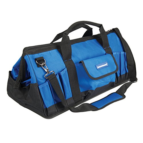 Bolsa de Ferramentas SILVERLINE 263598 | Cinzento Silverline - Bolsas para ferramentas - nylon resistente, fecho fácil, correia ajustável, bolsos externos