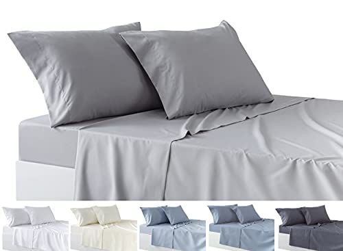 Conjunto de Lençóis TODOCAMA 4 Peças (Cinzento) Todocama - Lençóis - microfibra, cinzento, 4 peças, ajustável