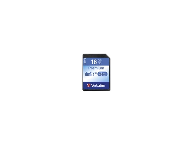 Cartão de Memória VERBATIM Premium U1 (SDHC) Verbatim - Cartões de memória flash - 16 gb, SDHC, Class 10, 25 MB/s