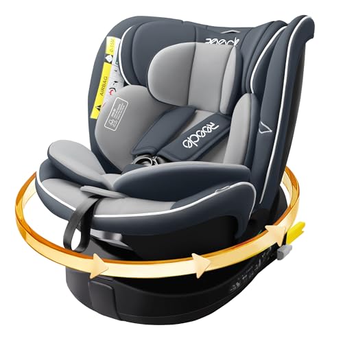 Cadeira Auto REECLE I-Size Rotativa 360º Cinzento Reecle - Móveis para bebês e crianças pequenas - i-size, rotativa, cinzento, proteção lateral