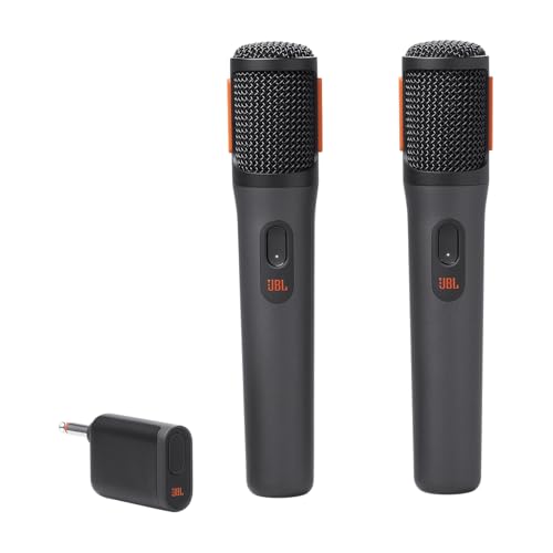 Microfone JBL PARTYBOX WIRELESS MIC SET (Preto - 20 m - Autonomia: Até 8 h) JBL - Alto-falantes - wireless, 20m, autonomia 8h, jack 3.5mm