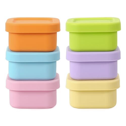 Conjunto de recipientes silicona para comida de bebê Budding Bear Budding Bear - Recipientes de armazenamento de alimentos - silicone, 6 recipientes, anti-estalagem
