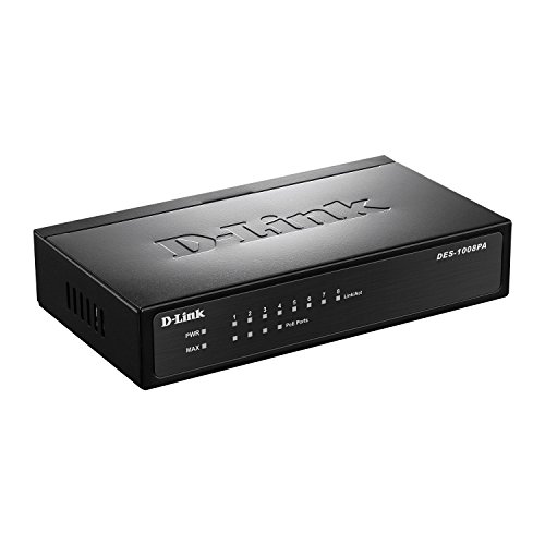 Switch D-LINK DES-1008PA (8 Portas - Fast Ethernet) D-Link - Concentradores e comutadores - 8 portas, 10/100Mbps, compacto, sem fumo