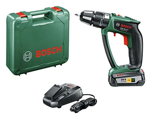 Berbequim BOSCH PSB 18 LI-2 Ergonomic (Sem Fio - 1300 rpm - 18 V) Bosch - Berbequins elétricos portáteis - sem fio, 1300 rpm, 18 V, 2,5 ah