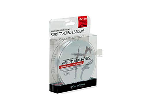 Linha para Pesca com Líderes KALI KUNNAN Surf Tapered Leader Kali Kunnan - Linhas de pesca e líderes - 10 líderes, 15 metros, transparente, vermelho